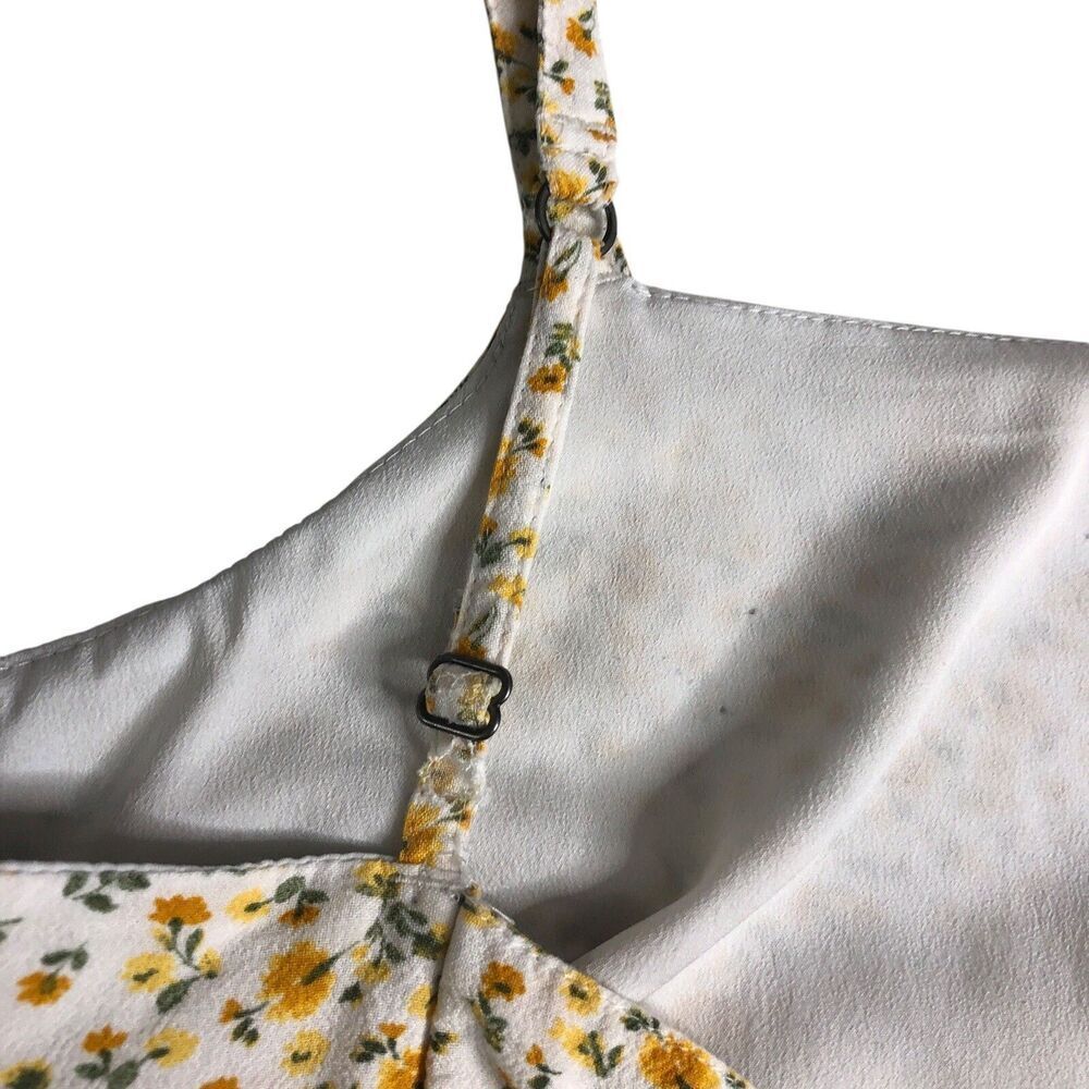 Hollister Top Womens M Ditsy Floral Tie Back Bandeau Crop Tank Top Y2K Cottage - Picture 7 of 14